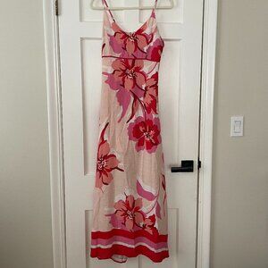 White Elements Floral Maxi Dress Size M NWOT